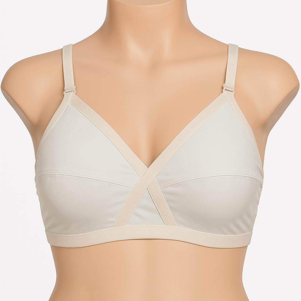 D cup Cross Elastic Cotton Bra        (DL)