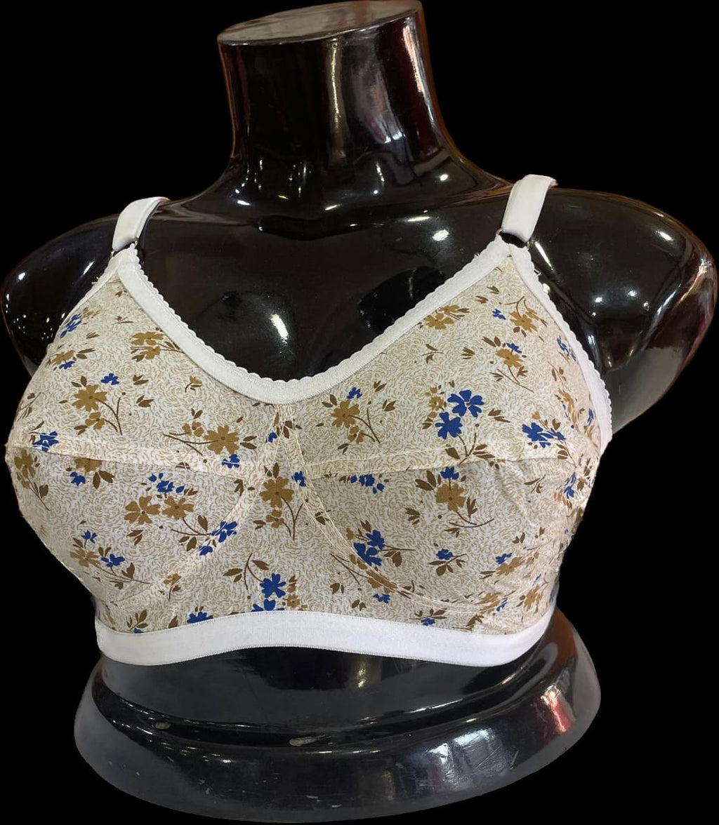 Extra support Cotton Bra (Assorted Print)                                (FDL)